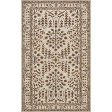 Sultan Halı Eva Vintage Modern Halı Vizon ve Kahverengi Kare/dikdörtgen Salon Halısı