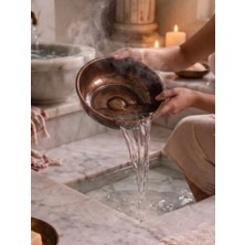 Marvielle Osmanlı Motifli Hamam Tası, Metal Banyo ve El Yıkama Tası - Banyo Düzenleyici