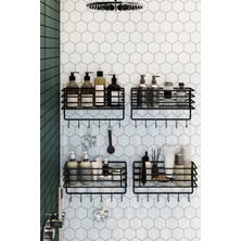 Marvielle 4 Adet 34 cm Paslanmaz Yapışkanlı - Banyo Düzenleyici