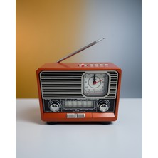 Nostaljik Tasarım Bluetooth Radyo 18650 Şarjlı