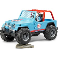 NW NessiWorld Jeep Cross Mavi Safari Aracı ve Kasklı Pilotu