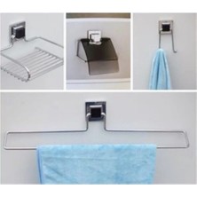 Marvielle 4'lü Güçlü Yapıştırma Banyo Seti - Banyo Düzenleyici