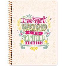 Keskin Color 16,5X22,5 Tel Dikişli Plastik Kapak Kareli Motto Defter - Turuncu