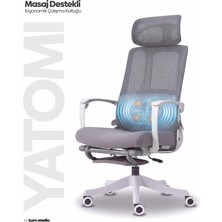 Karr Office Yatomi Masajlı Ergonomik Çalışma Sandalyesi - Gri