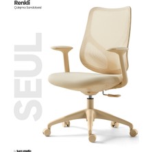 Karr Office Seul Ergonomik Çalışma Sandalyesi - Krem