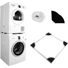 Marvielle Çamaşır Yıkama ve Kurutma Makinesi Birleştirme Aparatı Montaj Kiti - Banyo Düzenleyici