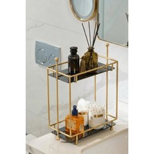 Marvielle 2 Katlı Dikdörtgen Metal Banyo Organizeri 32,6X16,3X34 cm - Banyo Düzenleyici