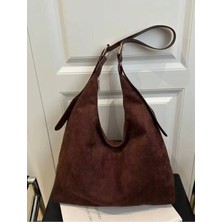 Era Boutique Tr Moda Büyük Boy Kadın Tote Omuz Çantası, Kaliteli Tasarım Süet Kadın Çantası