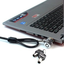 Ruban Notebook Kilidi ve Güvenlik Kablosu (Pc/laptop) Iki Tuşlu 1,9 M (Siyah)