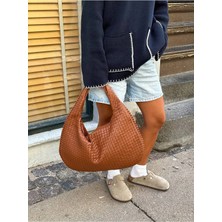 Era Boutique Tr Laura Örgü Detay Büyük Boy El ve Omuz Kadın Çantası