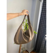 Era Boutique Tr Marsen Acı Kahve Örgülü Large Kadın El ve Omuz Çanta