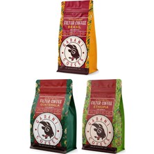 Garani Brasil, Guatemala ve Ethiopia Filtre Kahve Seti 3 x 250 G Toplam 750 G Öğütülmüş Orta Kavrum