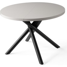 Erezoğulları Mobilya Truva Lak Panel Yuvarlark Açılır Mdf Mutak Masası 104CM