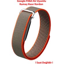 Dexmon Google Fitbit Air Uyumlu Renkli Kumaş Hasır Dokuma Terle Yaptırmaz Spor Kordon Kayış Bileklik