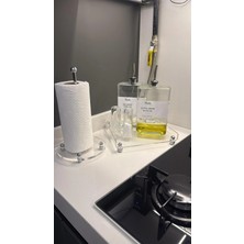Marvielle Çok Amaçlı Pleksi Gümüş Kaplama Detaylı Tekli Stand - Banyo Düzenleyici
