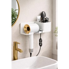 Marvielle Duvara Monte Saç Kurutma Makinesi Tutacağı - Fön Makinesi Askılığı - Banyo Düzenleyici