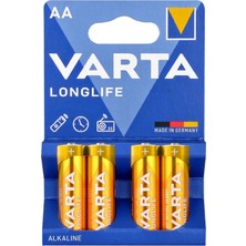 Varta Longlife Power Alkalin AA Kalem Pil 4'lü Paket