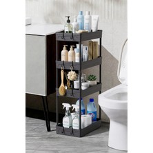 Marvielle 4 Katlı Dolap Içi Organizer Askılı Raf Siyah - Banyo Düzenleyici