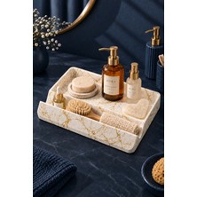 Marvielle Beton 16X24 cm Tezgah Üstü Organizer Tepsisi - Banyo Düzenleyici