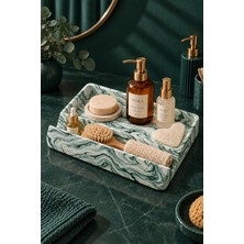 Marvielle Beton 16X24 cm Tezgah Üstü Organizer Tepsisi - Banyo Düzenleyici