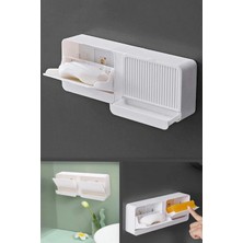 Marvielle 2 Bölmeli Duvara Monte Sabunluk Mutfak Banyo Beyaz - Banyo Düzenleyici