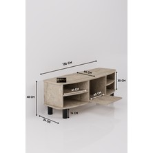Ulu Pazarlama Vienna Tv Sehpası Suntalam Ekru 136X44 cm