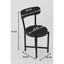 Ulu Pazarlama Sandalye 1 Adet Keten Kumaş Metal Ayak Modern Mutfak Sandalyesi Cafe Balkon Ofis Teddy 9817 Anstrast