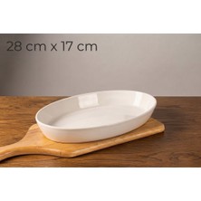 Gönül Lumina Oval Porselen Sunum Kabı / Servis Tabağı 28*17 cm
