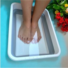 Marvielle Katlanır Badya Pedikür Leğen Kova Akordiyon Dikdörtgen 8l - Banyo Düzenleyici