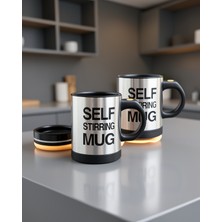 Kendiliğinden Karıştırıcı Paslanmaz Çelik Mug 450 ml