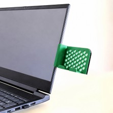 Ulu Pazarlama 3D Baskı Monitor Telefon Tutucu - Petek Desenli Laptop Kenar Telefon Tutucu-Yeşil
