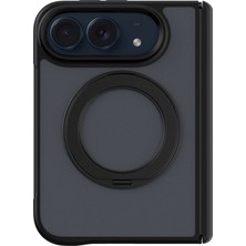bbtech iPhone Duo Ile Uyumlu Menteşeli Magsafe Özellikli ve Stantlı Buzlu Blur Kılıf