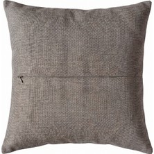 Ovola Geometrik Desenli Kırlent Kılıfı 45X45 cm - Siyah Bej Gri Modern Dekoratif Yastık Kılıfı