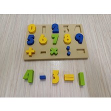 Ulu Pazarlama 3D Baskı Sayılar ve Matematik Sembolleri Öğretim Tahtası - Rakam Eşleştirme Puzzle, Temel Işlem Sembolleri (0-9)