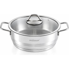 Milanor Aster 24 cm Basık Tencere