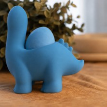 Ulu Pazarlama 3D Baskı Dinozor Yumurtalık - Sevimli Eggosaurus Yumurta Tutucu-Mavi