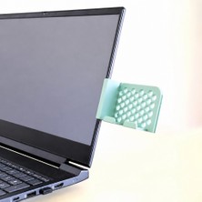 Ulu Pazarlama 3D Baskı Monitor Telefon Tutucu - Petek Desenli Laptop Kenar Telefon Tutucu-Mint