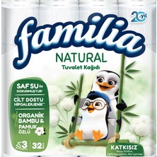 Familia Natural Tuvalet Kağıdı 32 Rulo Organik Bambu ve Pamuk Özlü