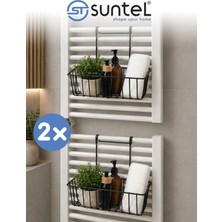 Marvielle 2’li Geçmeli Dolap Içi Sepet ve Havlupan Askılığı - Banyo Düzenleyici