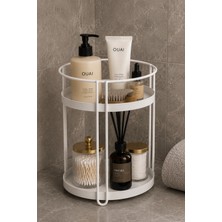 Marvielle Beyaz 2 Katlı Banyo Kozmetik Takı Düzenleyici Organizer - Banyo Düzenleyici