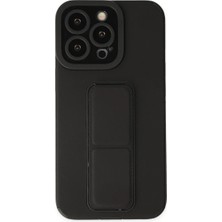 Belirtilmemiş Apple iPhone 13 Pro Max Kılıf Mega Standlı Silikon - Siyah