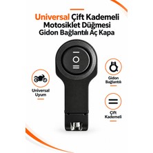 C9 Universal Çift Kademeli Motosiklet Düğmesi Gidon Bağlantılı Aç Kapa