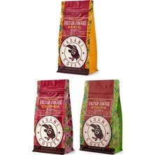 Garani Başlangıç Filtre Kahve Seti Brasil, Colombia ve Ethiopia 3X250 G 750 G Öğütülmüş Orta Kavrum
