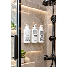 Marvielle Modern 1 Adet 3'lü Banyo Seti 3X400 ml Dispenser Plastik Şişeler - Banyo Düzenleyici