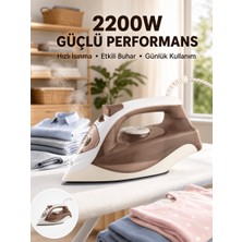 Belirtilmemiş Buharlı Ütü 2200W Kireç Önleyici Self Clean Damlatmaz Kahverengi