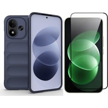 Vendas Xiaomi Redmi Note 17 Uyumlu Kılıf Esnek Tpu Oyuklu Arka Yüzey Tasarımlı Zore Etnik Silikon Kapak + Cam Ekran Koruyucu