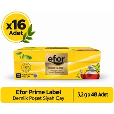 Efor Çay Efor Prime Label Demlik Poşet Siyah Çay 3,2 G x 48 Adet-16\'lı Koli