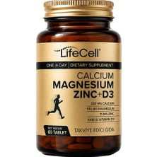 Life Cell Takviye Edici Gıda - Calcium Magnesium Zinc D3 60 Tablet Türkiye Menşeli