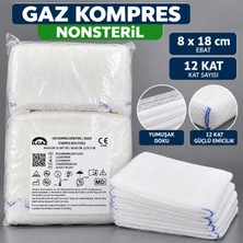 Ilgaz Nonsteril Gaz Kompres 8 x 18 cm 12 Kat – Yumuşak Dokulu Yüksek Emicilik 400 Adet