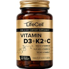 Life Cell Vıtamın D3 K2 C - 60 Tablet Komplex Vitamin Desteği